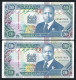 1993 Kenya 2 Consecutive Banknotes 20 Shillings P-31a AUNC-UNC - Kenya