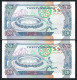 1993 Kenya 2 Consecutive Banknotes 20 Shillings P-31a AUNC-UNC - Kenya