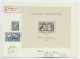 NOUVELLE CALEDONIE BLOC EXPO INTERNATIONALE ARTS TECHNIQUE 1937 + 75C+1FR LETTRE COVER REC NOUMEA 4 MAI 1935 TO SUISSE - Brieven En Documenten