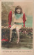 CPA - Je Vous Les Offre De Tout Cœur - Fillette - Poissons Rouges - Filet -  Colorisé - Ancienne Carte Postale - Babies