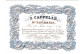 Belgique "Carte Porcelaine" Porseleinkaart, J. Capelle, Tapissier , Bruxelles, Dim:124 X 89mm - Cartes Porcelaine