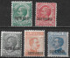 DODECANESE 1922 Stamps Of Italy With Overprint CASTELROSSO Set To 25 C Vl. 1 / 5 MH - Dodecaneso