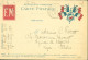 Guerre 14 FM Carte Franchise Militaire Drapeaux France Ed S Farges Lyon Mod 5 CAD Trésor & Postes 2 FEV 1915 - Guerra Del 1914-18