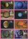 India, 2018 - 2019, Set Of 8 MAXIM CARDS On THE SOLAR SYSTEM, Stamped And WHITE Colour Cancellation, Planet, Space, A23 - Covers & Documents