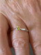 Delcampe - 14k (.585) Witgouden Ring Met Gele Saffier - Ringe