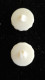 Autres Collections - BOUTONS - 2 Boutons Blancs En Pate De Verre En Forme De Rosace  De 22mm Environ - Boutons