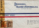 CUBA 1943, CENSOR COVER, USED TO USA, ERROR WITHOUT PERFORATION, ANTI TB, METER MACHINE PERMISO NO-25, MEDICAL & HEALTH, - Lettres & Documents