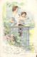 FANTAISIE - Femme Au Balcon Fleuri - Carte Postale Ancienne - Vrouwen