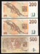 Ceskoslovenska CECOSLOVACCHIA  200 KORUN 2 Es. Consecutive + 500 Korun Lotto 4599 - Czechoslovakia