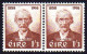 1958 Clarke 1/3 With "Hair Behind Ear" From R6/12 In Horizontal Pair With Normal, Superb U/m Mint And Almost Perfectly - Neufs