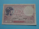 Cinq 5 Francs ( 008 0.41098 / 1027438008 ) ES.17-7-1930.ES. ( For Grade, Voir SCANS ) Circulated VF! - 10 F 1941-1949 ''Mineur''