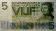 NETHERLANDS 5 GULDEN 1966 PICK 90a XF+ - 5 Gulden
