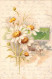 FLEURS - Marguerites - Carte Postale Ancienne - Flores