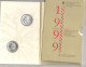 ITALIA 1999 Dittico 5000 + 5.000 Lire Verso Il 2000 Duemila Commemorative Silver Coins - Gedenkmünzen
