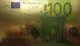 Billet Plaqué Or 24K  100 Euros Colorisé UNC - Fictifs & Spécimens