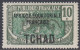 Chad 1924 - Definitive Stamp: Leopard - With Black Overprint Mi 23a * MH [1715] - Neufs
