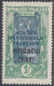 Ubangui-Chari 1925 - Definitive Stamp: Coconut Palm Avenue - With Black Overprint Mi 58b ** MNH [1717] - Neufs