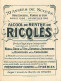 Gd Format :environ12,5cms X10cms-ref AC683-illustrateur Guillaume -publicité Alcool Ricqles -l Escrime - Escrimeurs - - Fencing