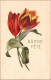 Fleurs - Tulipes - Bonne Fête - Carte Postale Ancienne - Fleurs