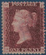 Grande Bretagne N°26 (  ) 1 Pence Brun Rouge Trés Fonçé (PL159 Pos HH/HH) Superbe Couleur TTB - Oblitérés