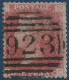 Grande Bretagne N°26 1 Pence Rouge Rose (PL181 Pos CQ/QC) Oblitéré Killer 923 De WORTHING SUPERBE !! - Used Stamps