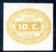 1863 REGNO Segnatasse N.1 * 10 Centesimi Giallo CERTIFICATO (certificado CMF C.M.F.) - Strafport