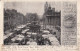 3773 – Vintage B&W 1906 PC – Aberdeen Scotland – Timmer Market – Crowd Animation – Stamp Postmark – Good Condition - Aberdeenshire