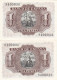 CRBS0803 PAREJA CORRELATIVA BILLETES 1 PESETA 1953 SIN SERIE SIN CIRCULAR - 1-2 Pesetas