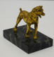 Delcampe - - JOLI PETIT CHIEN BRONZE /SOCLE MARBRE NOIR Sans Nom De Sculpteur Paperweight  E - Bronzi