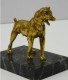 Delcampe - - JOLI PETIT CHIEN BRONZE /SOCLE MARBRE NOIR Sans Nom De Sculpteur Paperweight  E - Bronzi