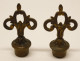 -PAIRE ETOUFFOIRS BOUGIES BRONZE XIXe Déco BOUGEOIRS CANDELABRES COLLECTION  E - Candeleros, Candelabros Y Palmatorias