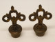 Delcampe - -PAIRE ETOUFFOIRS BOUGIES BRONZE XIXe Déco BOUGEOIRS CANDELABRES COLLECTION  E - Candelabri E Candelieri