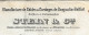 1911 ENTETE STEIN MANUFACTURE CABLES CORDAGES Danjoulin Belfort > Vairet Baudot Briqueterie Devenue Musée  Ciry Le Noble - 1900 – 1949