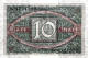 ALLEMAGNE / REICHSBANKNOTE DE10 MARK TRES BON Lettre: K - 10 Mark