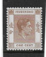 HONG KONG 1952 1c PALE BROWN SG 140a UNMOUNTED MINT Cat £4.75 - Neufs
