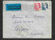 Enveloppe Par Avion  Oblit Chaumont 1946  / 3f Gandon Et 10f Gandon (gravé) Pour SAIGON Indochine +taxe 4  Deft Et 6 - 1945-54 Marianne De Gandon