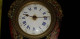 Delcampe - Pendule A RESTAURER Ancienne Pendulette Marquetterie Boulle écaille Tortue Bronze Horlogerie Cadran Chiffre Bleu & Noir - Horloges