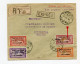 !!! LIBAN, SERIE PA N°1/4 SUR LETTRE RECO PAR AVION DE BEYROUTH DE 1924 POUR ALEXANDRIE - Covers & Documents