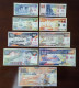 China BOC (bank Of China) Training/test Banknote,Singapore Note B Series 9 Different Specimen Overprint,original Size - Singapore