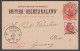 1895 Reply Paid Postcard (complete With Unused Reply), Sent To Germany, Cancelled And Uprated With 1/2d With Vryburg Cds - 1885-1895 Kronenkolonie