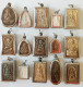 SET OF 15 THAI BUDDHIST BLESSED MEDALLION CLAY AMULETS - Pays