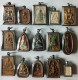 SET OF 15 THAI BUDDHIST BLESSED MEDALLION CLAY AMULETS - Länder