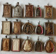 SET OF 15 THAI BUDDHIST BLESSED MEDALLION CLAY AMULETS - Countries