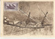 ALGERIE-Carte Maximum- N°342 JOURNEE DU TIMBRE 1957-ORAN-Peu Connue - Cartes-maximum