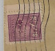 Canada 1949 Unemployment Insurance Commission Cover Stamp King George VI 3 Cts Perfin OH/MS On Her/His Majesty's Service - Perforés