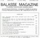 " Magazine BALASSE N° 270" - 1983 - Table Des Matière En Scan 3. - Thématiques