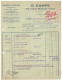 Facture Uccle - Bruxelles 1925 G.Kamps Papiers é Cartons + TP Fiscaux - Petits Métiers