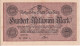 BILLETE DE ALEMANIA DE 100000000 MARK DEL AÑO 1923 (BANKNOTE) RARO - 100 Miljoen Mark