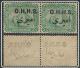 Egypt Stamps 1915 British Protectorate Official Stamp Pair MNH 2 Mills Variety & Overprint Traces On GUM Side - 1915-1921 British Protectorate