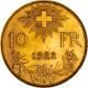 Suisse 10 Francs Vreneli 1922 N°5 - Autres & Non Classés